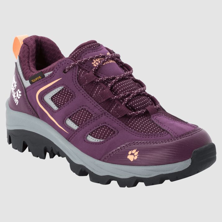 Jack Wolfskin Kids Vojo Texapore Low Hiking Shoes Purple/Coral 682051GFA